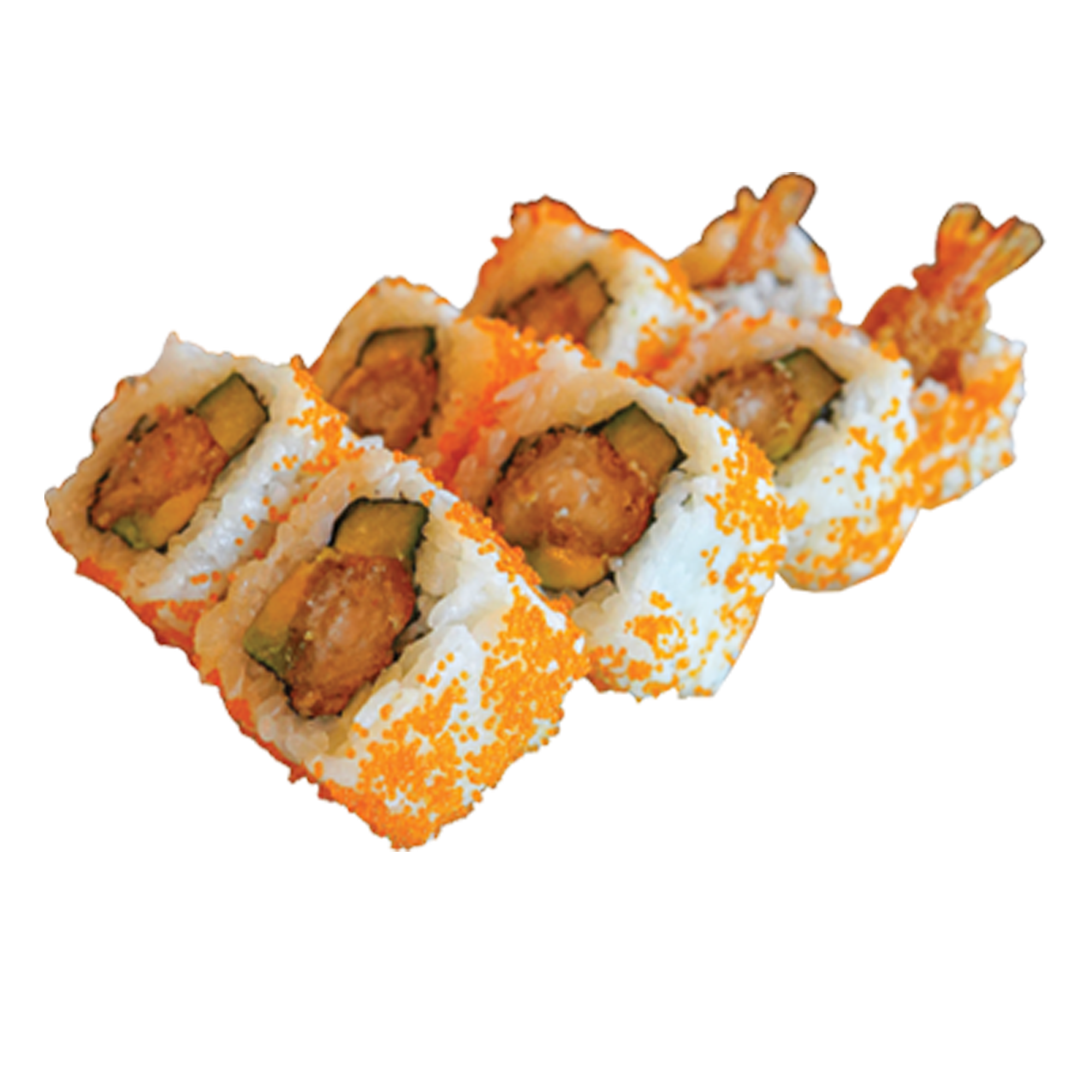 Crispy ebi tempura masago roll